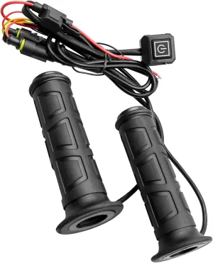 Heated Handlebar Grips, 12V 40-60℃ 3-Gear Temperature Adjustable Handlebar Grip Heater, Universal Winter Waterproof Heating Anti-Slip Grips Fit for ATV 22MM Handlebars