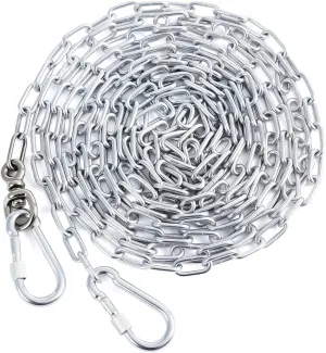Heavy Duty 40FT Dog Chain for Yard & Outside – 4MM Metal Tie Out Leash with Swivel Hook, Rust-Proof Outdoor Runner for Medium to Large Dogs up to 100 Lbs
