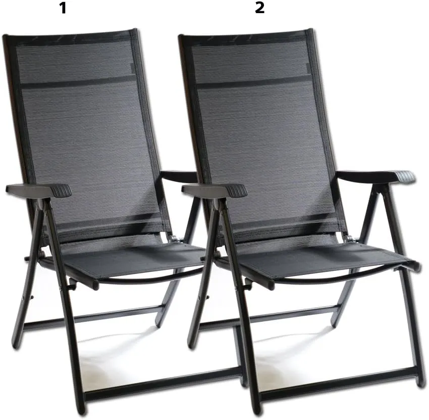 Heavy Duty Durable Adjustable Reclining Folding Chair Outdoor Indoor Garden Pool (2)