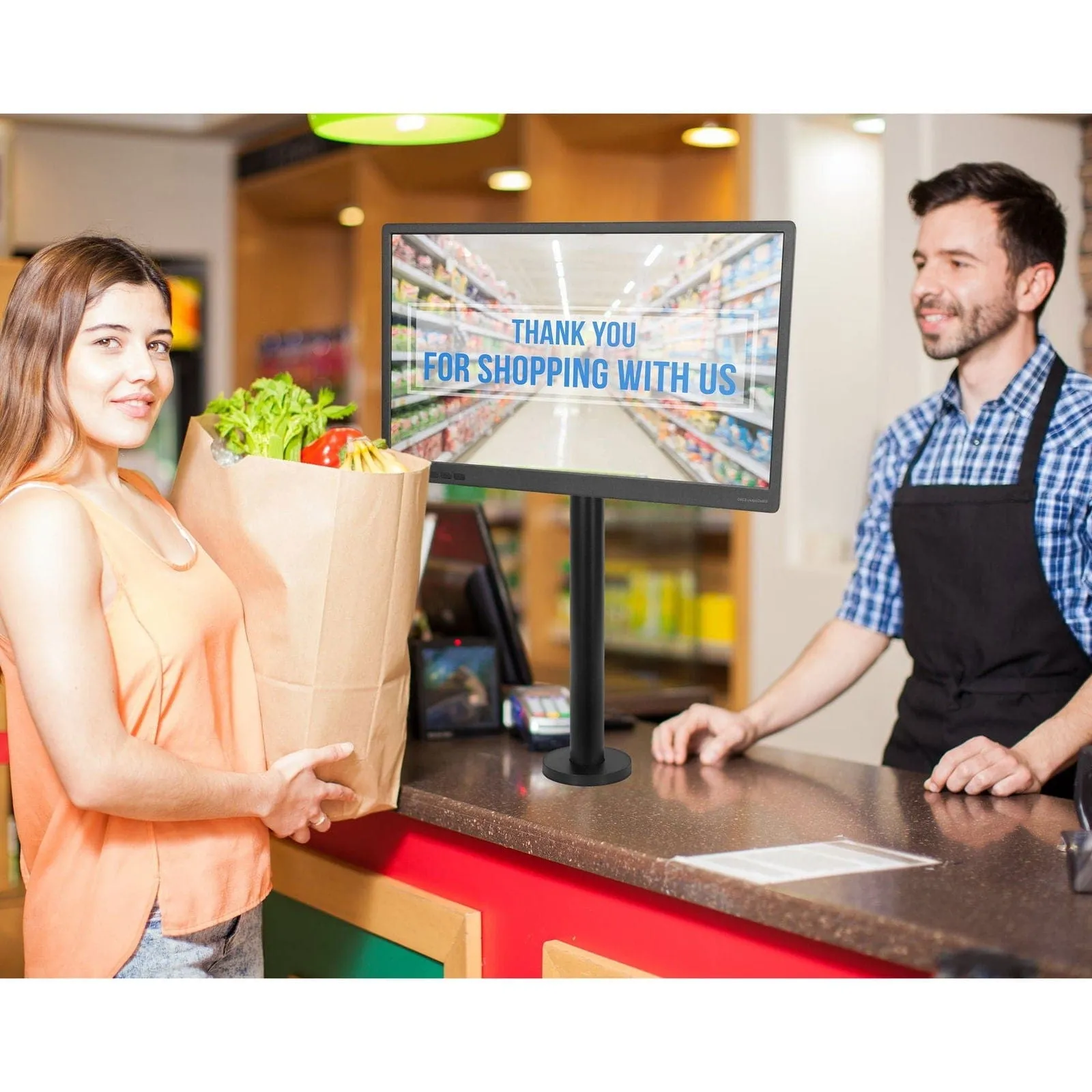 Height Adjustable Point of Sale (POS) Monitor Mount