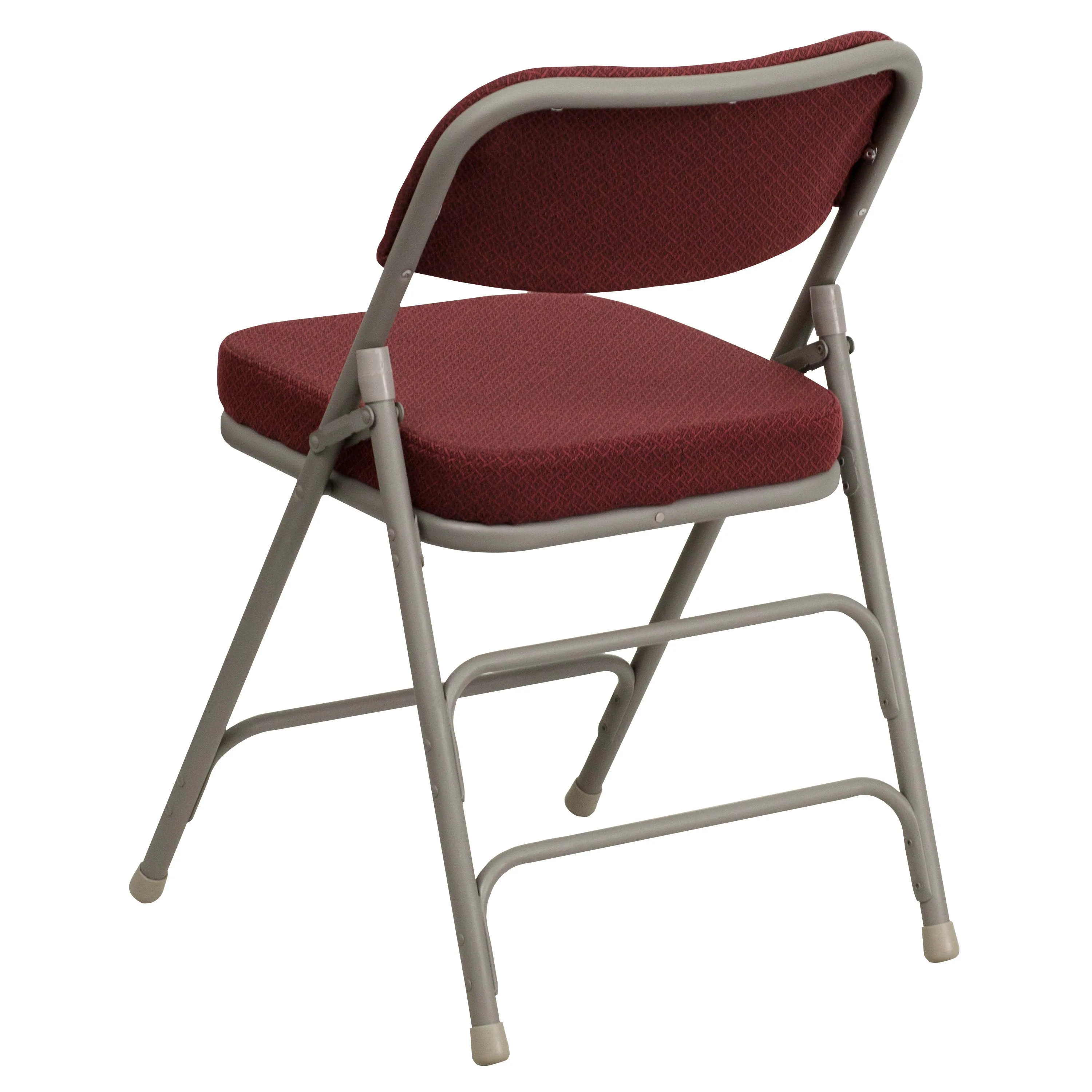 HERCULES Series 18.5"W Premium Curved Triple Braced & Double Hinged Fabric Upholstered Metal Folding Chair