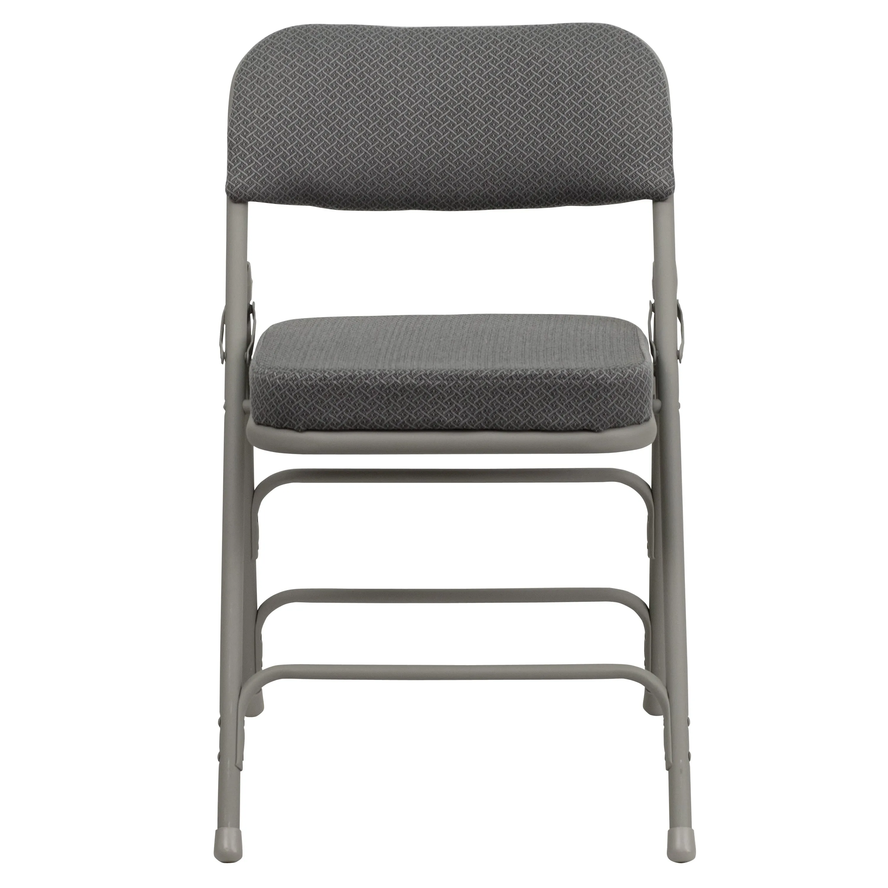 HERCULES Series 18.5"W Premium Curved Triple Braced & Double Hinged Fabric Upholstered Metal Folding Chair