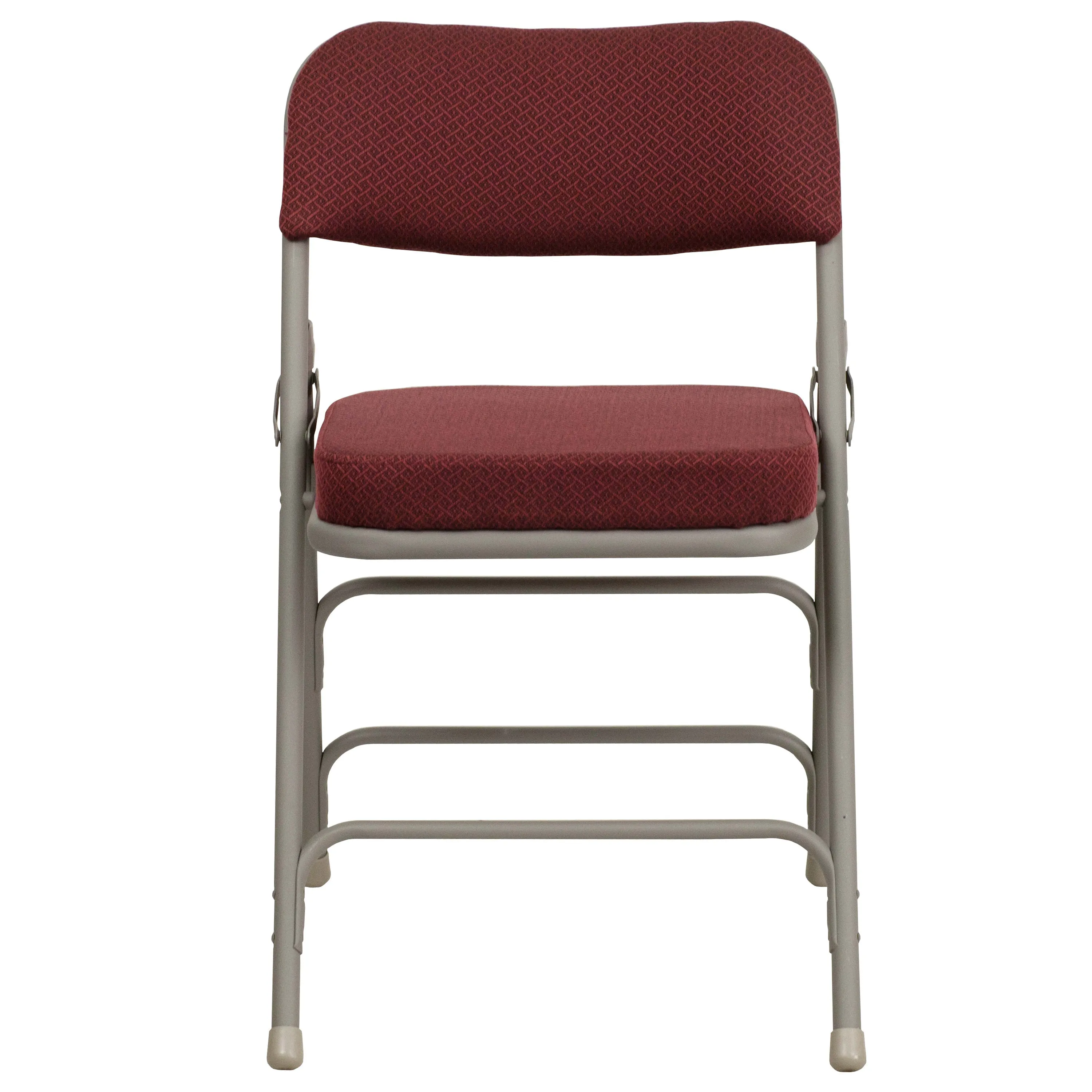 HERCULES Series 18.5"W Premium Curved Triple Braced & Double Hinged Fabric Upholstered Metal Folding Chair