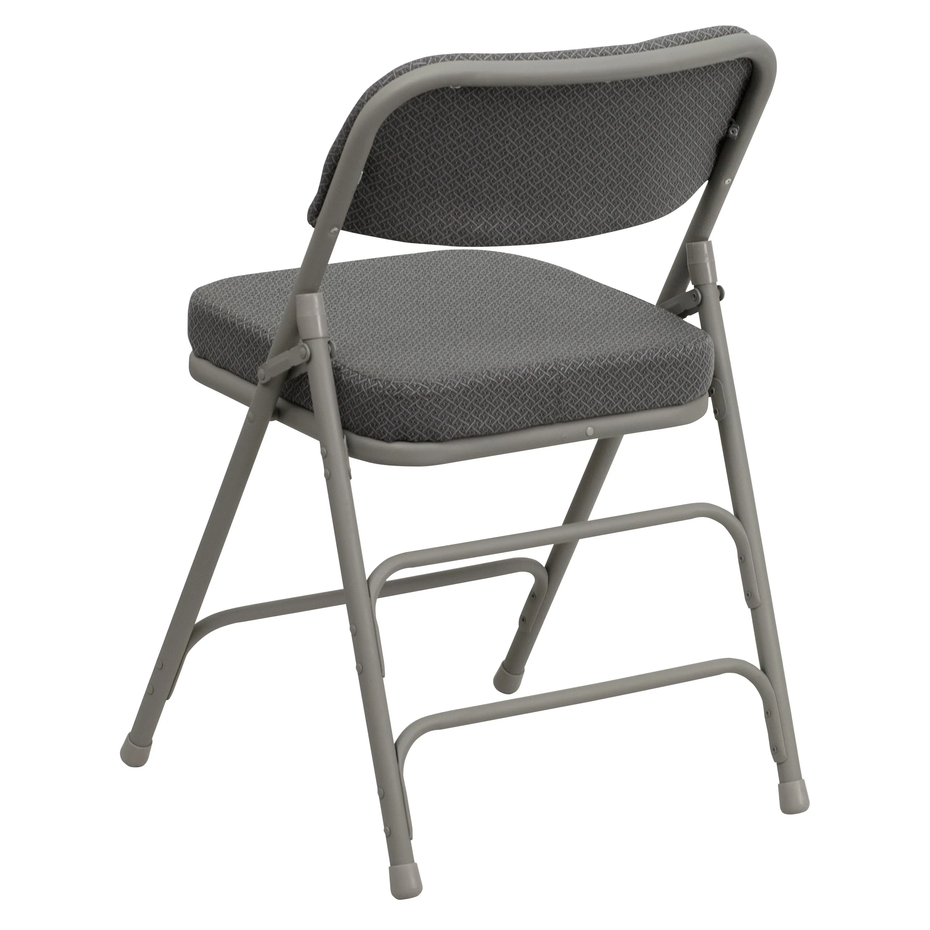 HERCULES Series 18.5"W Premium Curved Triple Braced & Double Hinged Fabric Upholstered Metal Folding Chair
