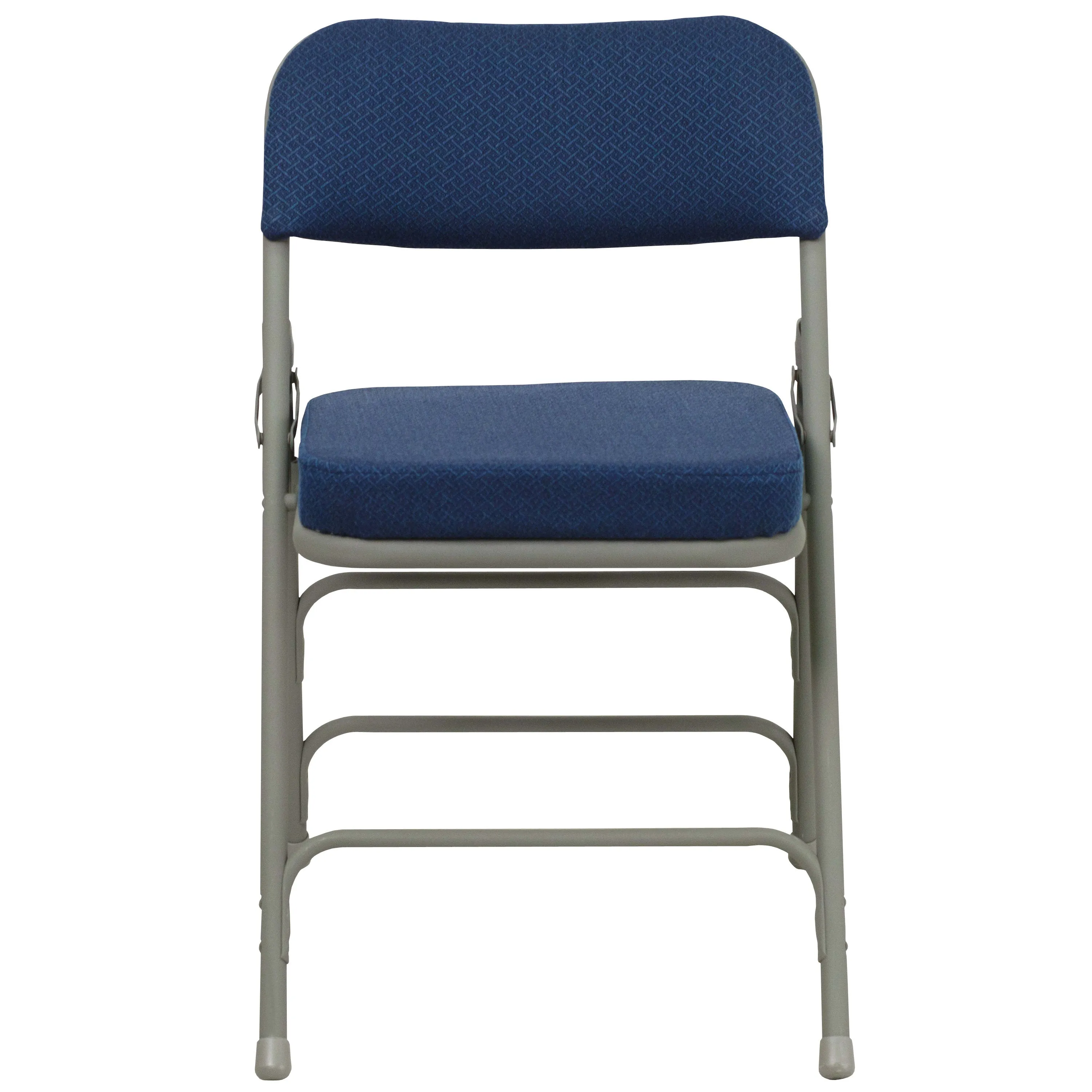 HERCULES Series 18.5"W Premium Curved Triple Braced & Double Hinged Fabric Upholstered Metal Folding Chair