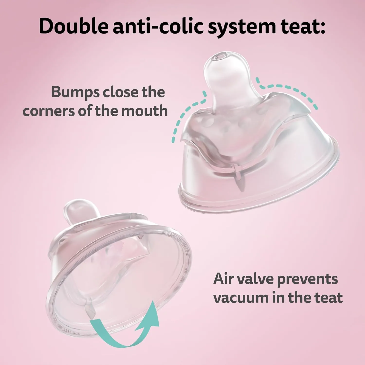 Herobility Double Anti-Colic Baby Bottles – 12 fl oz/340ml – 3-Pack