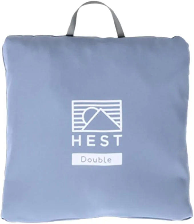 HEST Double Top Sheet - Compatible Double Down Comforter - Cozy Outdoor Ready Camping Sheet - Non-Slip Tucked Corner Flaps & Toggles - 80" x 88"