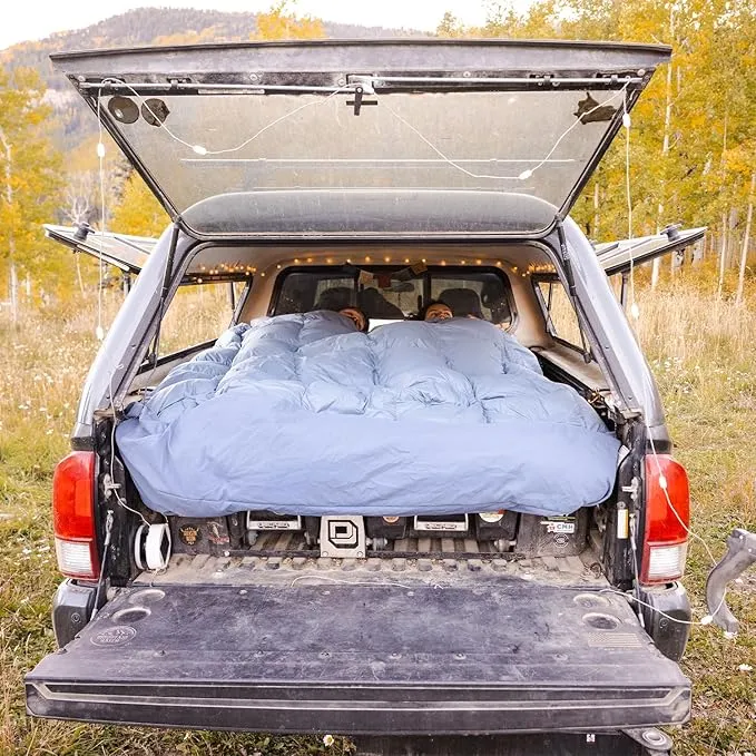 HEST Double Top Sheet - Compatible Double Down Comforter - Cozy Outdoor Ready Camping Sheet - Non-Slip Tucked Corner Flaps & Toggles - 80" x 88"