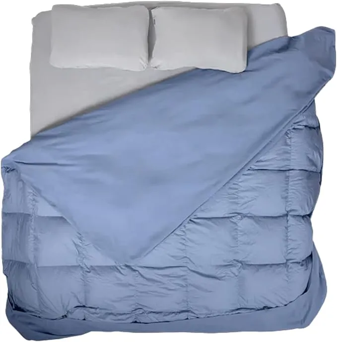 HEST Double Top Sheet - Compatible Double Down Comforter - Cozy Outdoor Ready Camping Sheet - Non-Slip Tucked Corner Flaps & Toggles - 80" x 88"