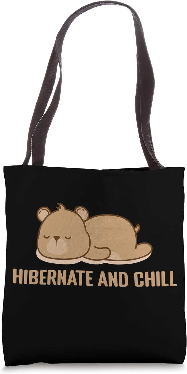 Hibernate and chill Pajamas Tote Bag