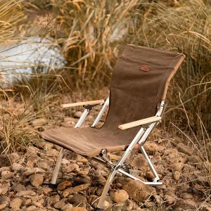 High Back Folding Camping Chairs, Stainless Steel Leg Camping Chairs, Large High Back Chairs for Outdoor Hiking, Backpacking, Fishing or Picnic,Brown