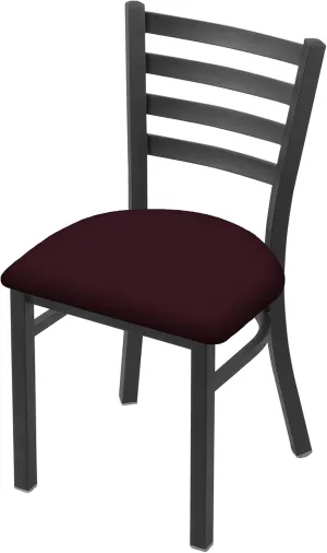 Holland Bar Stool Co. 400 Jackie 18" Chair with Pewter Finish and Canter Bordeaux Seat