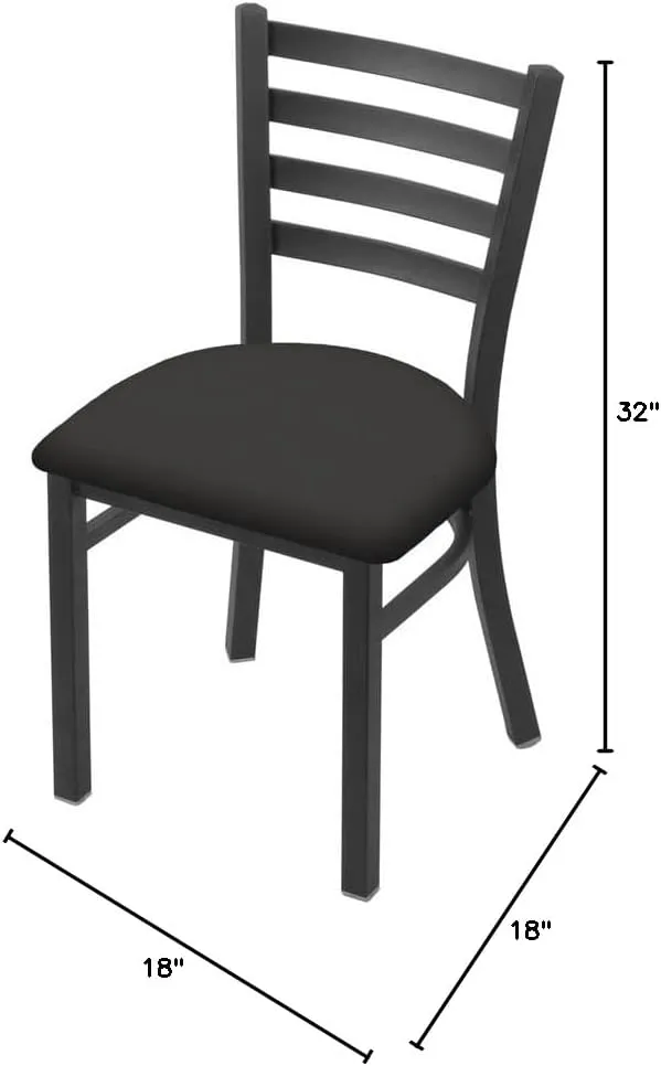Holland Bar Stool Co. 400 Jackie 18" Chair with Pewter Finish and Canter Iron Seat