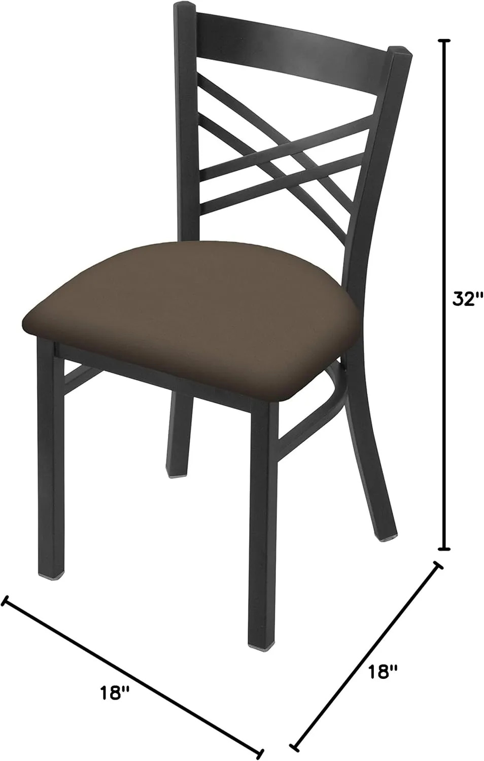 Holland Bar Stool Co. 620 Catalina 18" Chair with Pewter Finish and Canter Earth Seat
