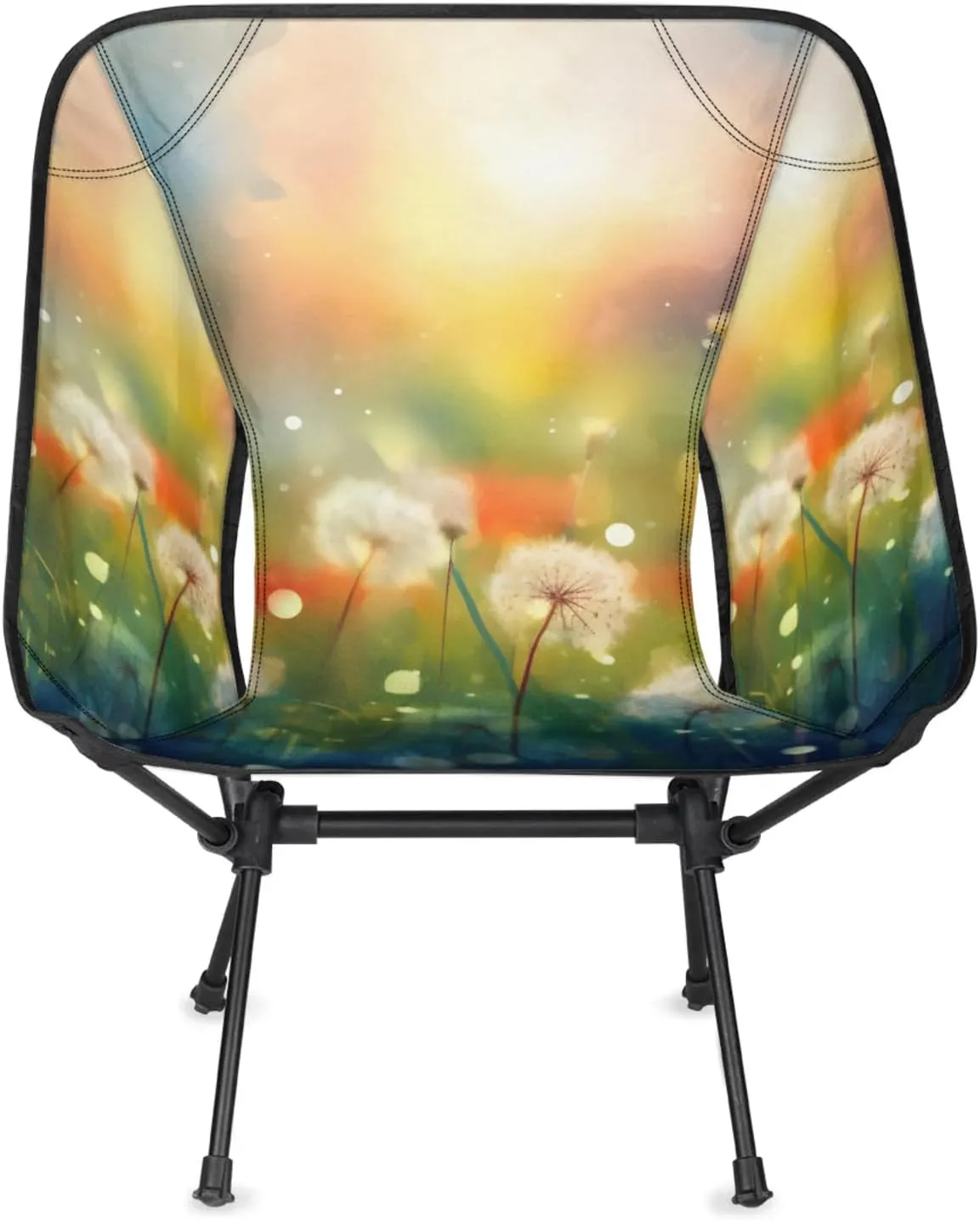 Honeybaby Folding Camping Chair Dandelions Flowers Camping Chairs Lightweight Portable Chair Outdoor Foldable Chairs for Camping Travel Picnic Beach Hiking