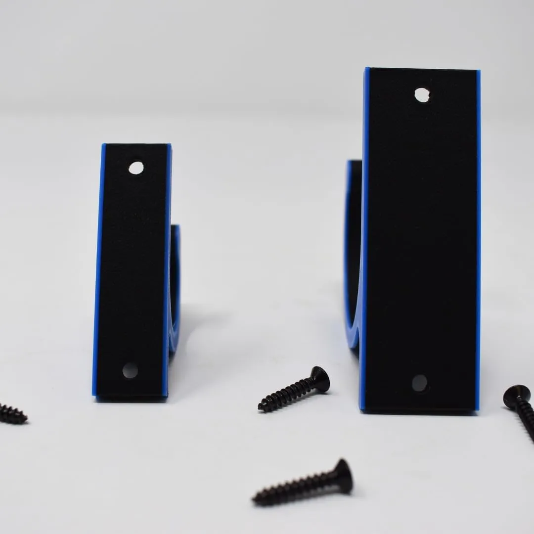 Horizontal Fishing Rod Holders | Carbon Fiber Composite with Screw Mount | Securely Holds Any Fishing Pole| Made in USA (Blue/4 Pack)