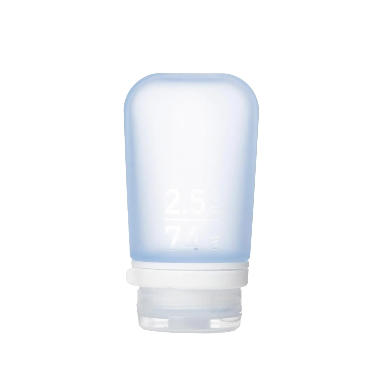 humangear GoToob  (Medium) | Refillable Silicone Travel Bottle | Locking Lid | Food-Safe Material | Blue, Medium (2.5 fl.oz.; 74ml)