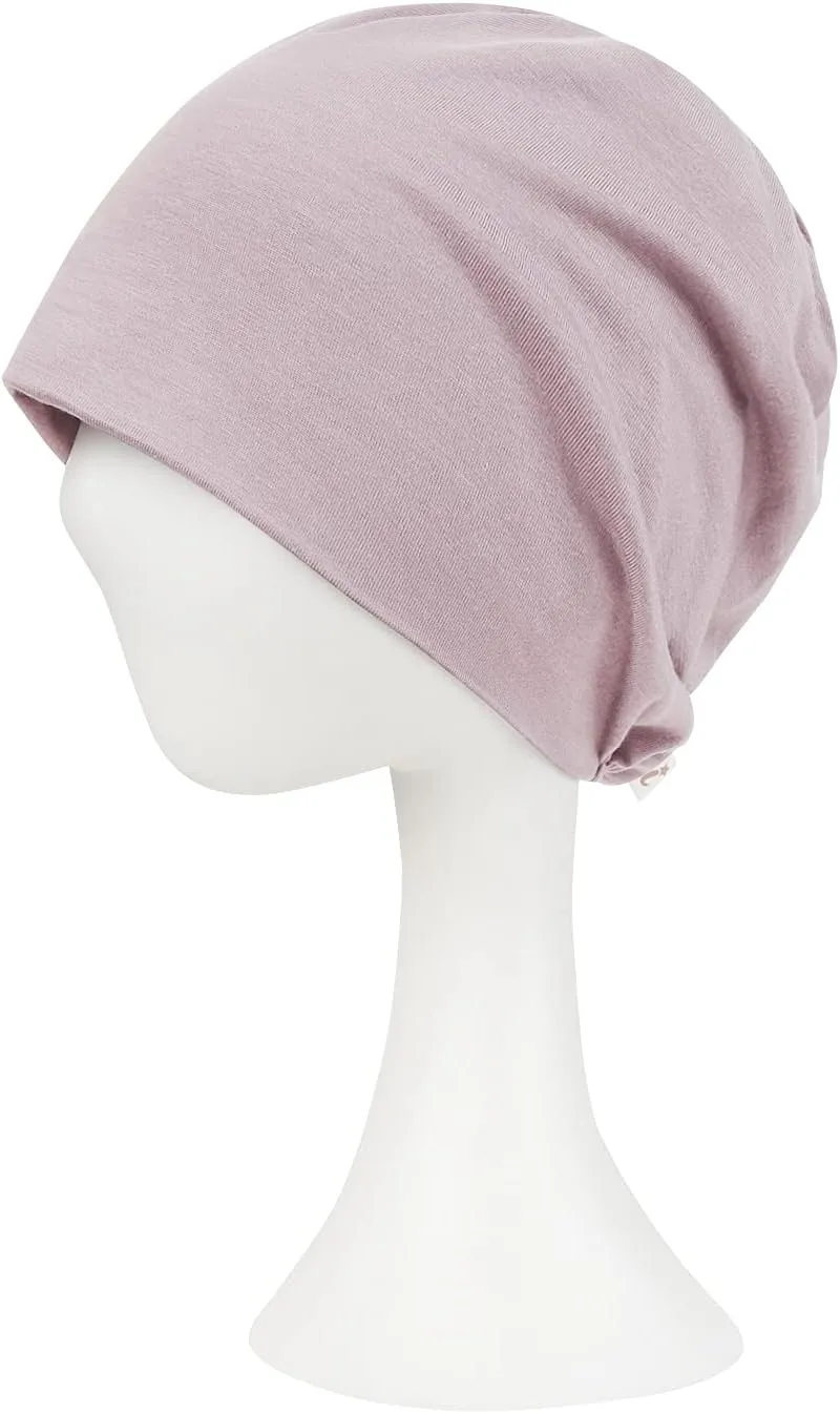 ililily Tencel Lyocell Color Beanie Ultra Soft Stretchable Head Cover Hat