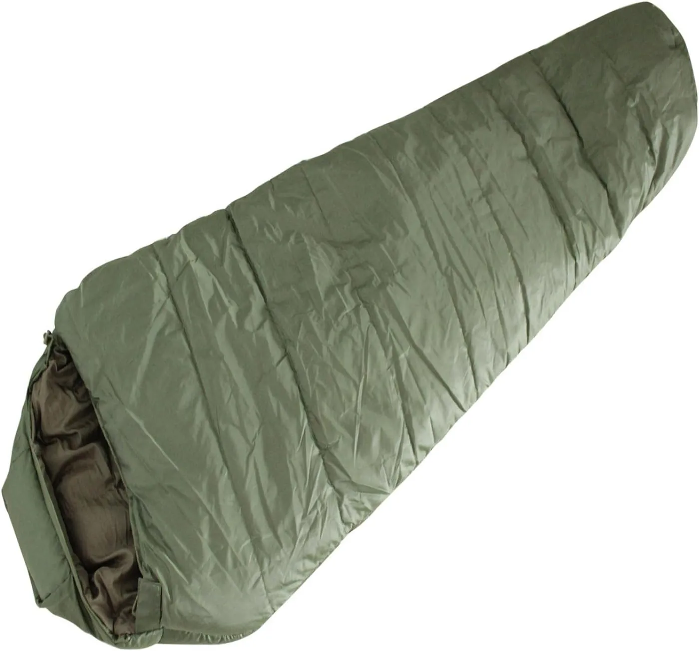 Individual Sleeping Bag, Outdoor, Camping, Travel, Enlarged, Adult, Thickened, Cold Proof and Warm, Military Green Mummy Camping Sleeping Bag