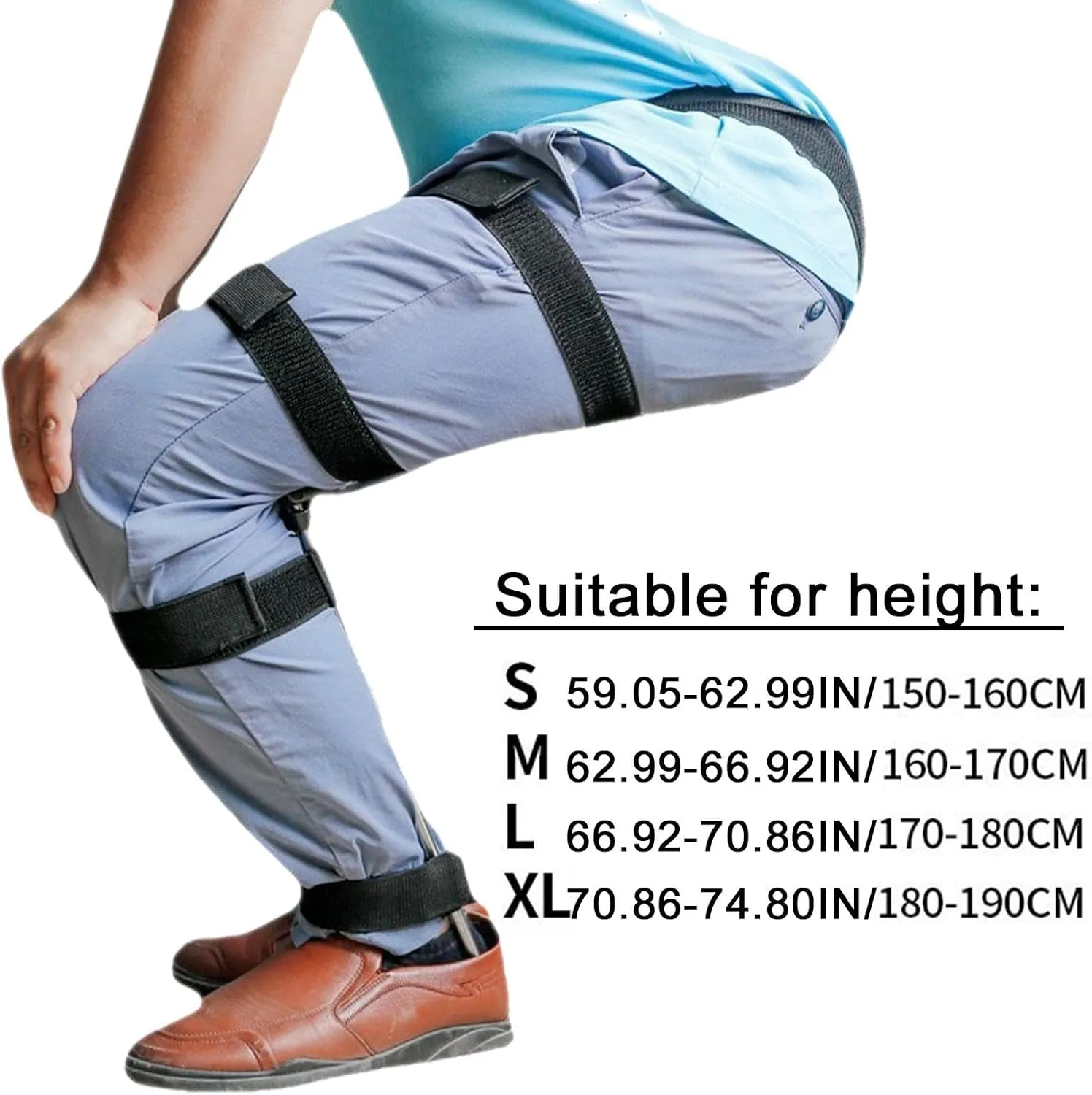 Invisible Chair Folding Outdoor Fishing Camping Stool, Folding Outdoor Fishing Camping Stool,Wearable Chair Invisible Fishing Seat, Concert, Subway (L Refer to Description)