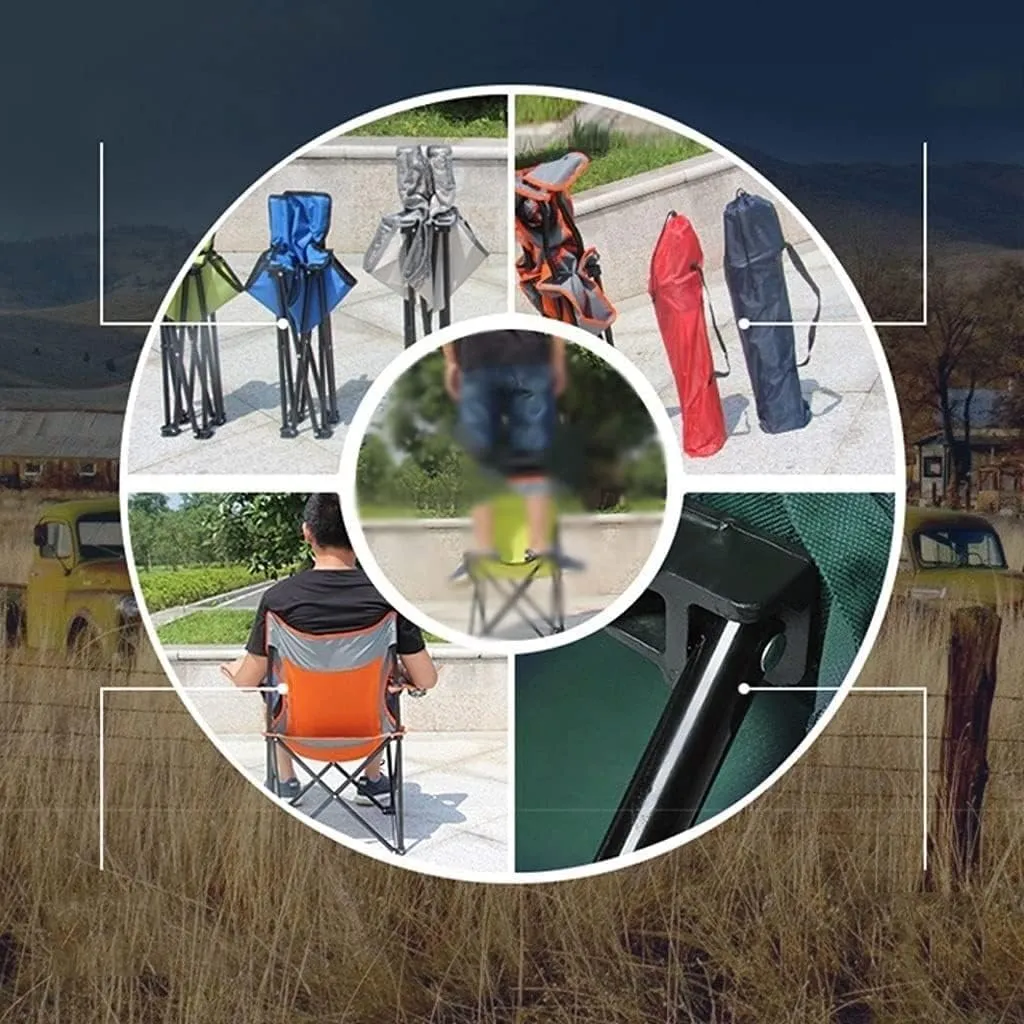 IRYZE Outdoor Chair Folding Camping Chair Folding Padded Deck Chair Backchair Beach Chair Fishing Chair Portable Lounge Chair Outdoor Armchair with Cup Holder Camping Chair Foldable Chair (Color : B)