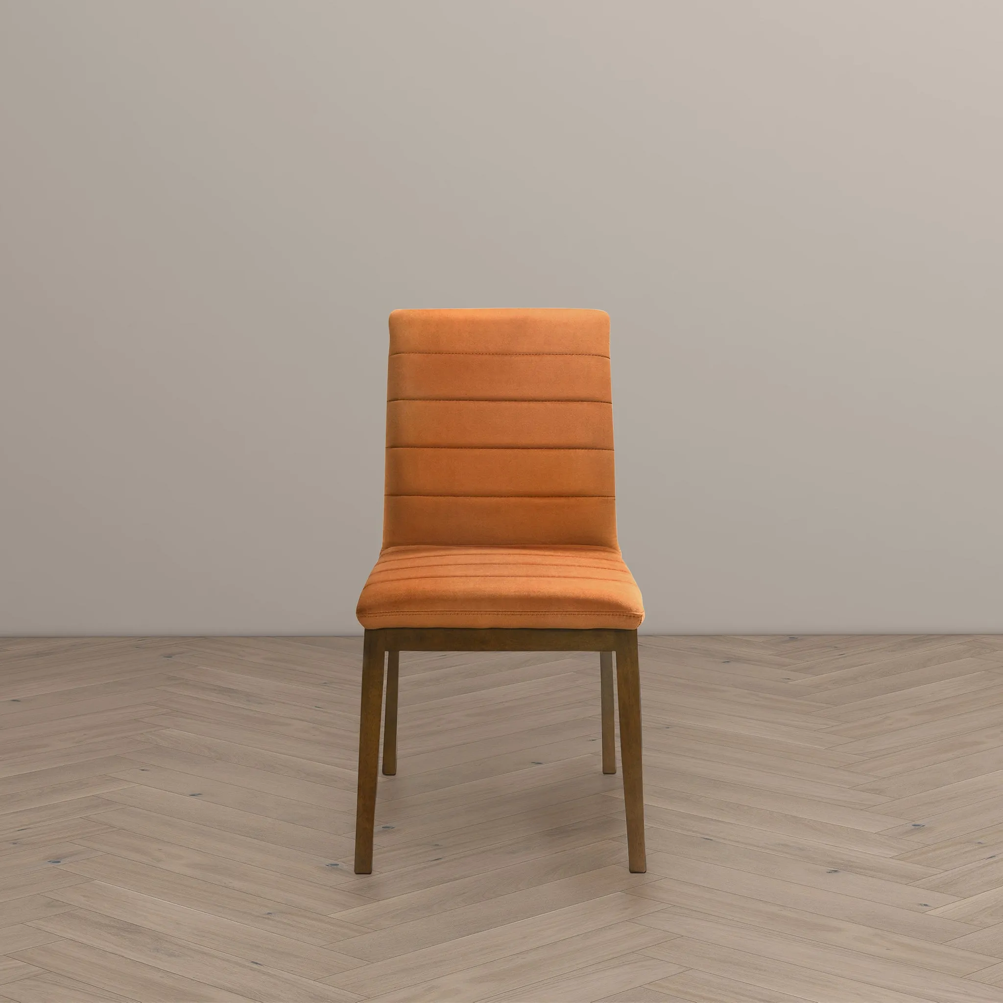 Isley Burnt Orange Velvet Dining Chair Set of 2