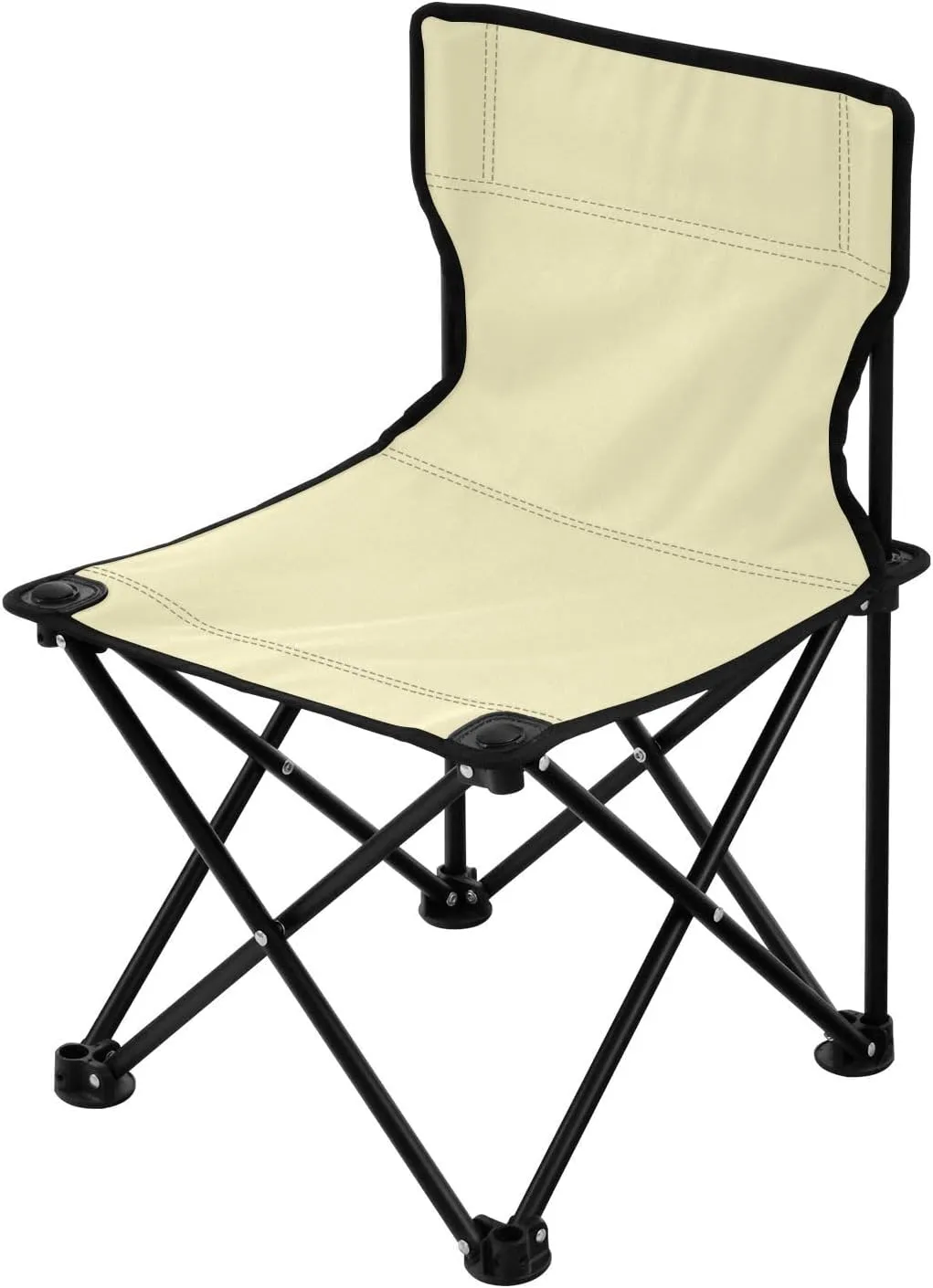J JOYSAY Light Yellow Portable Camping Chair Lightweight Outdoor Folding Chair for Adults Backpacking Chair for Outside Camping Hiking Travel Sports Beach
