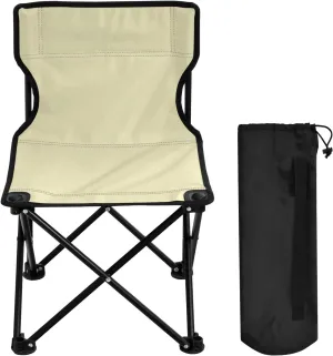 J JOYSAY Light Yellow Portable Camping Chair Lightweight Outdoor Folding Chair for Adults Backpacking Chair for Outside Camping Hiking Travel Sports Beach