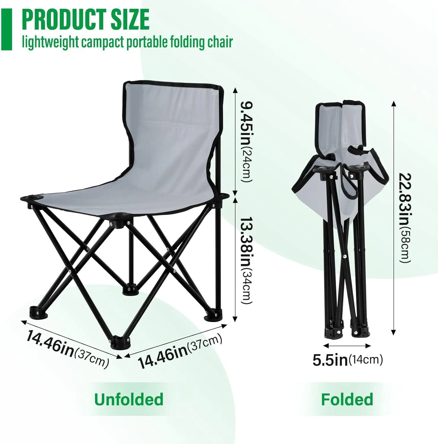J JOYSAY Raccoon Back Gradient Portable Camping Chair Lightweight Outdoor Folding Chair for Adults Lawn Chair for Outside Camping Travel Hiking Beach Sports