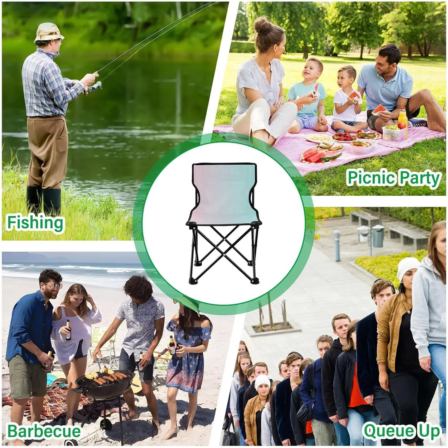 J JOYSAY Rare Wind Gradient Portable Camping Chair Lightweight Outdoor Folding Chair for Adults Lawn Chair for Outside Camping Travel Beach Sports Hiking