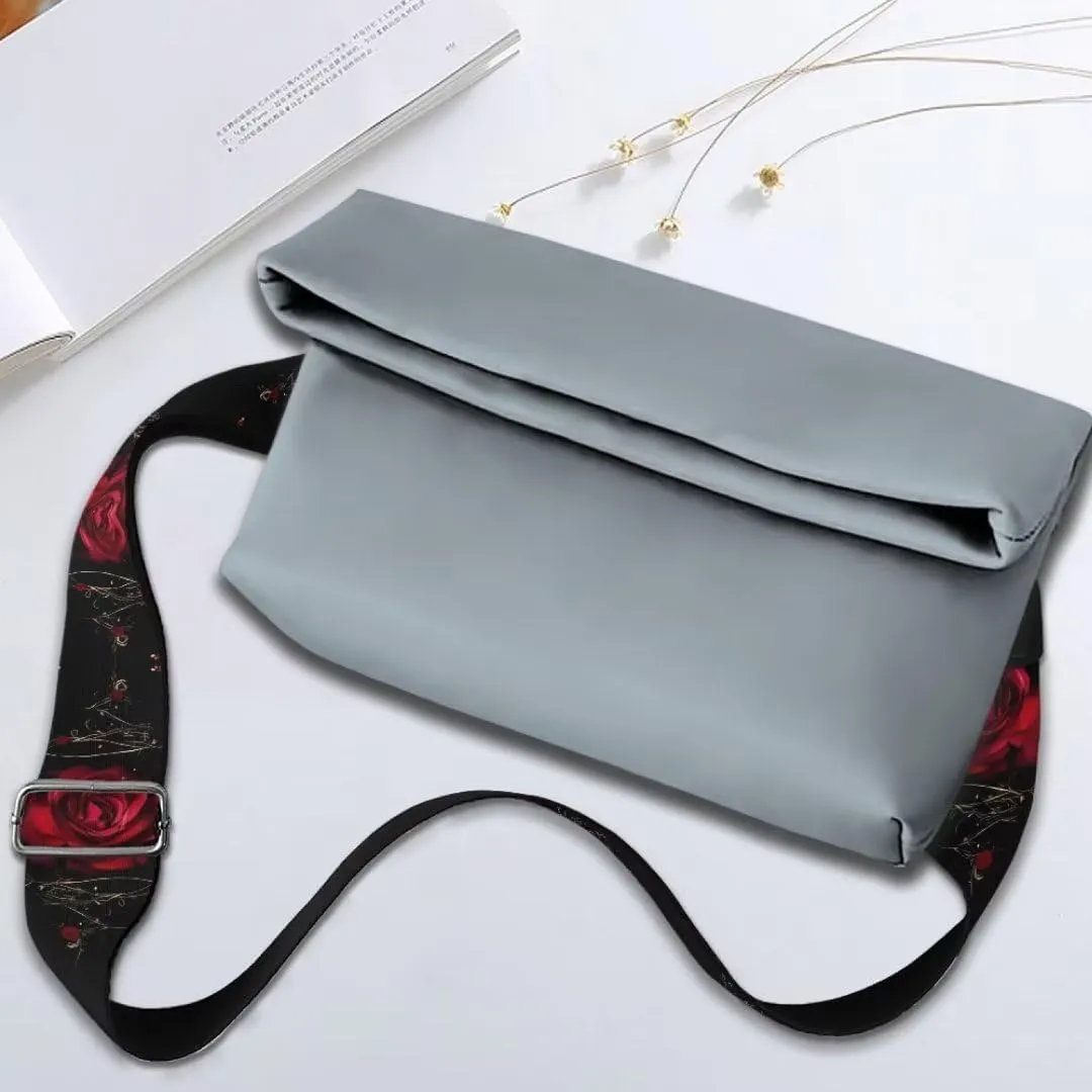 Jeiento Adjustable Crossbody Purse Strap Replacement Shoulder Crossbody Strap Guitar Straps Bag Strap with Carabiner Silver