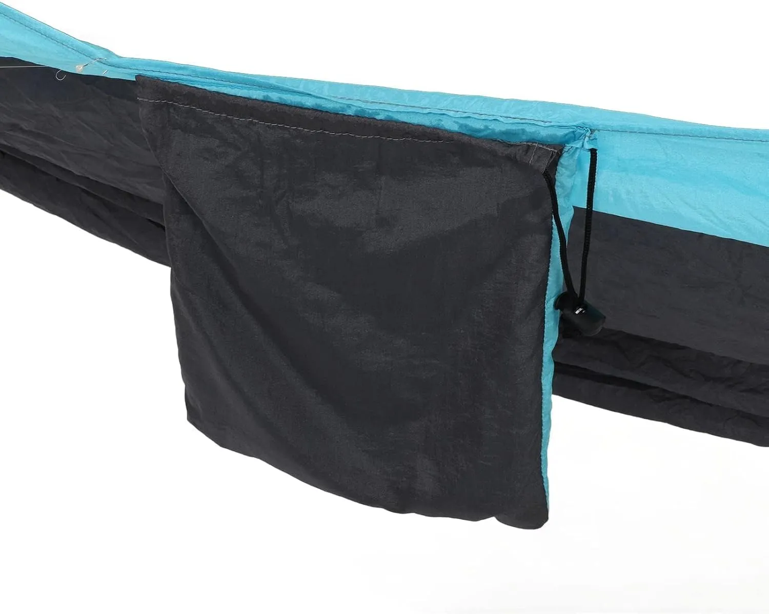 JEOZBM Camping Hammock, Double Portable Lightweight Camping Swing, Tree Straps Swing Hammock Bed for Outdoor Backpacking Backyard Hiking(300-sky Blue Dark Grey)