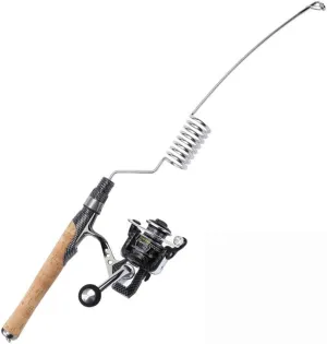 JOTOUCH Elastic Fishing Rod and Reel Combos,1000 Type All Metal Spinning Wheel, Cork Straight Handle Sea Pole, Ultra Short Portable Fishing Rod