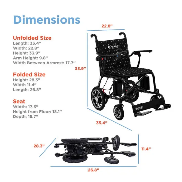 Journey Air Elite Ultra Lightweight Folding Power Wheelchair
