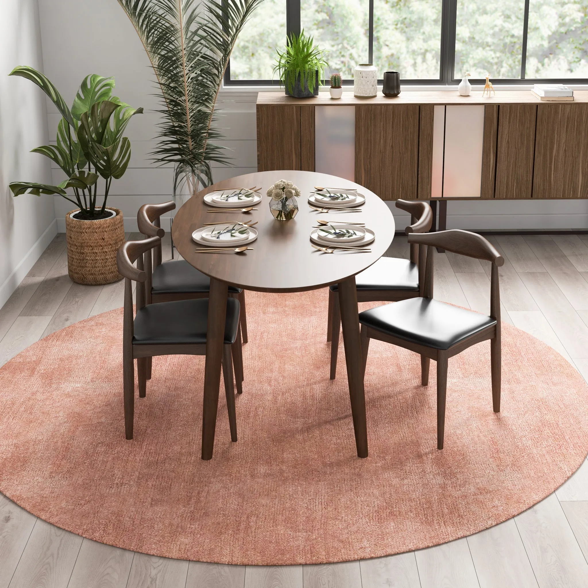 Juliet Dining Chair Black Vegan Leather - Set of 2