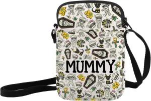 JXGZSO Mummy Cryptid Crossbody Bag Cryptozoology Gift Cryptid Creature Gift Mythical Mummy Shoulder Bag Mummy Monster Gift