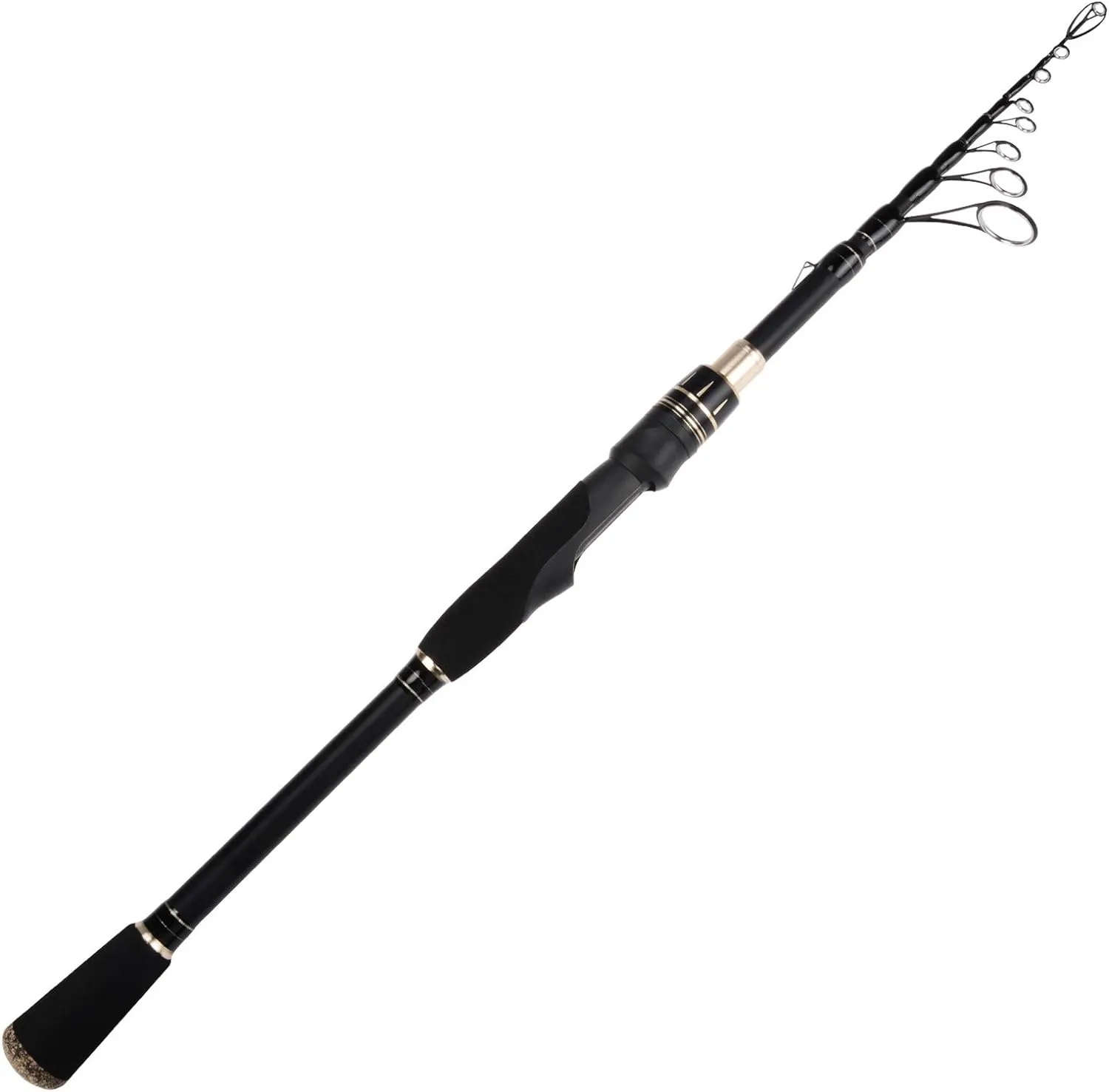 KastKing Blackhawk II Telescopic Fishing Rods, Graphite Rod Blanks, Durable Glass Tip, Floating Guides, 1pc Performance, EVA Handle
