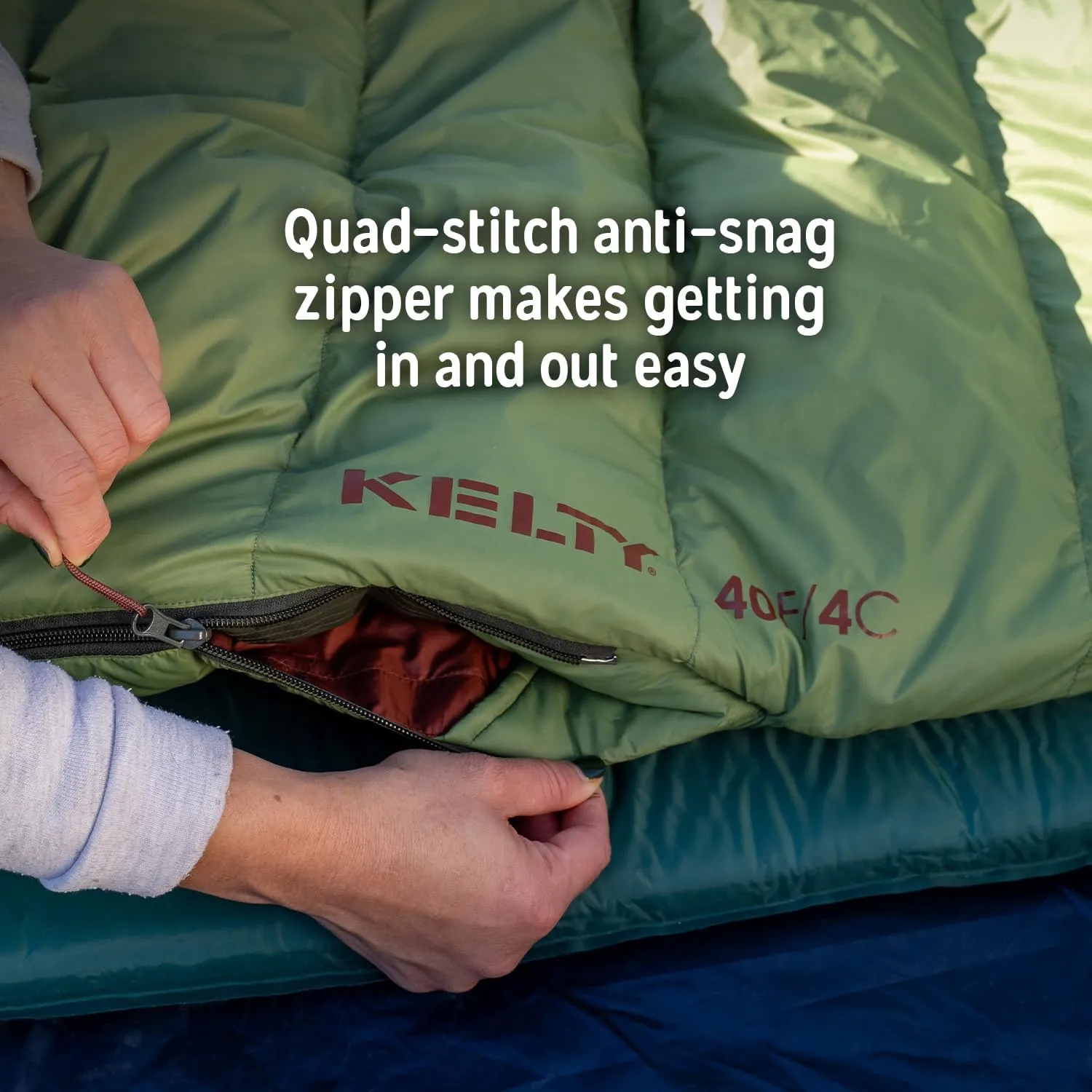 Kelty Cosmic 20 Down Mummy Sleeping Bag for Backpacking, Campers, 550 Fill Power, Recycled Fabrics with PFAS-Free DWR, Designed in Sunny Colorado,