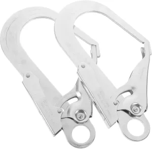 KESYOO 2Pcs Heavy Duty Safety Locking Carabiner Hooks for Climbing Rappelling and Outdoor Activities Large for Secure Mountaineering and Gear Attachment