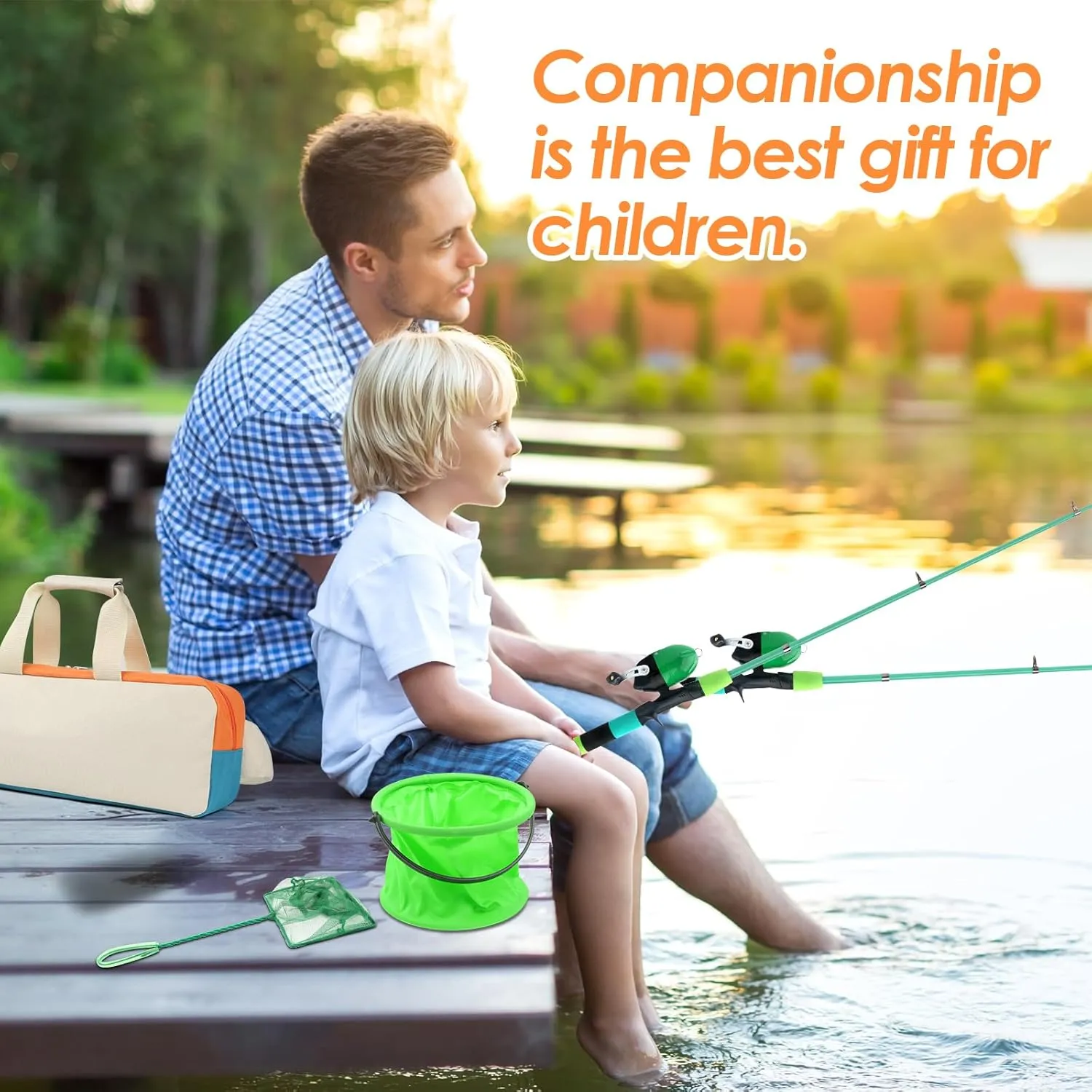 Kids Fishing Rod Reel Combo 4.92FT/5.9FT 2PCS Telescopic Fishing Pole Spincast Reel with Fishing Accessories Ultralight Fishing Tackle Starter Kit Kids Fishing Pole for Boys Girls Toddlers