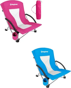 KingCamp Backpack Folding Beach Chair Set, Portable & Heavy Duty Travel Gear with 300lbs Capacity,Suitable for Camping, Lawn, Concerts, and Outdoor Activities