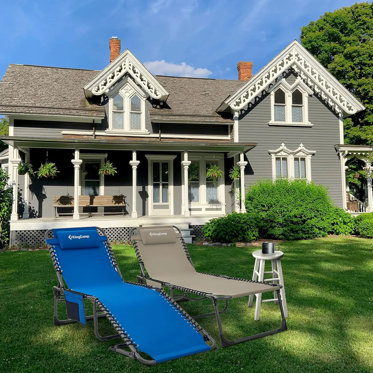 KingCamp Folding Outdoor Chaise Lounge