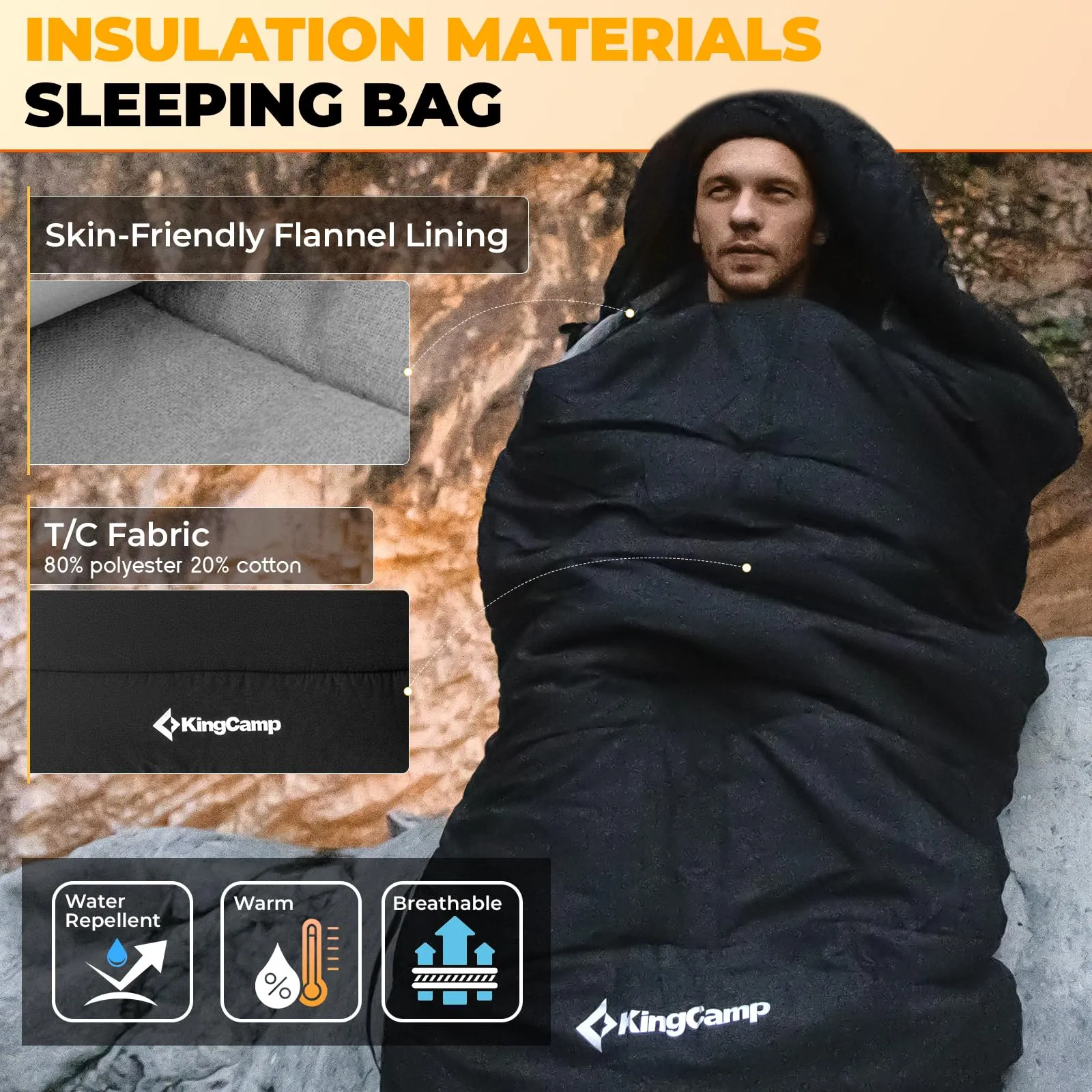 KingCamp KAUAI 400 3 in 1 Sleeping Bag