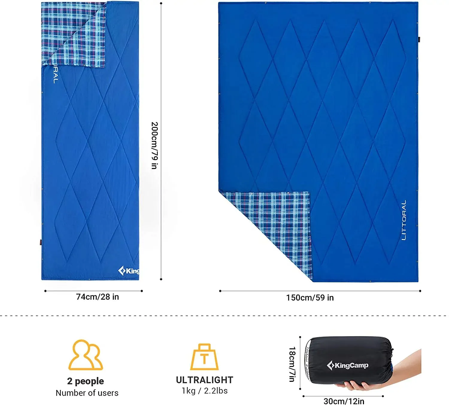 KingCamp LITTORAL Cotton Camping Blanket