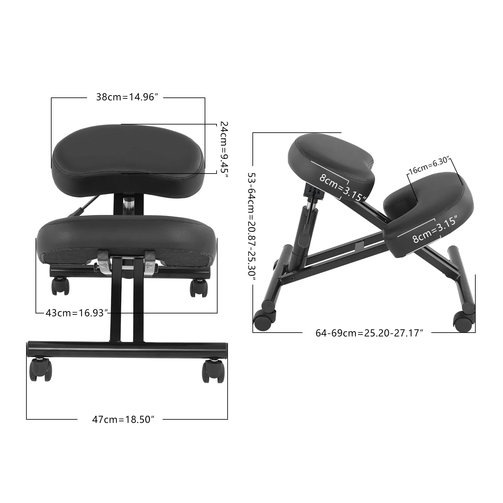 Knee Stool Rolling Posture Desks Chairs Ergonomic Kneeling Chairs Adjustable