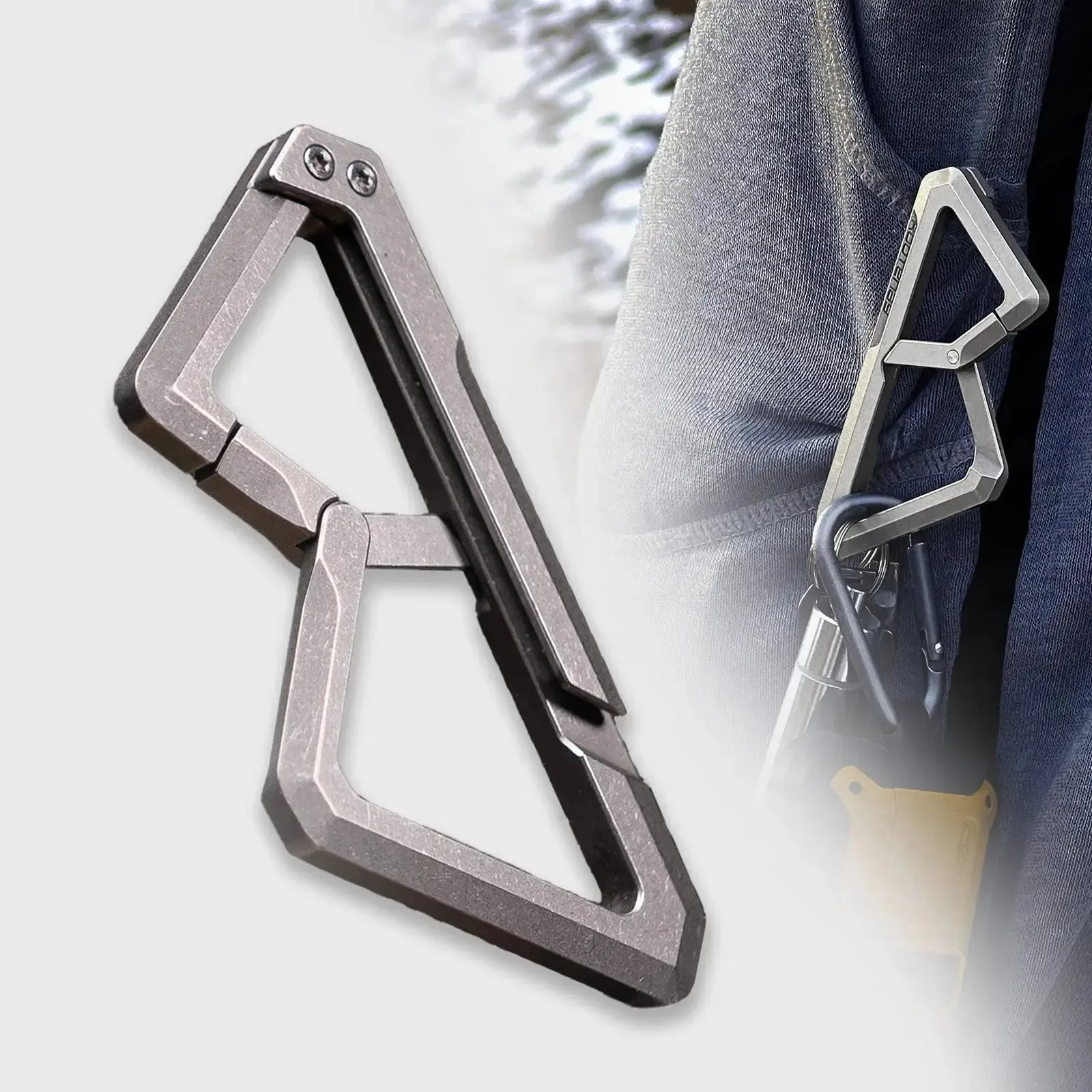 Kootenay Titanium Carabiner With Back Clip