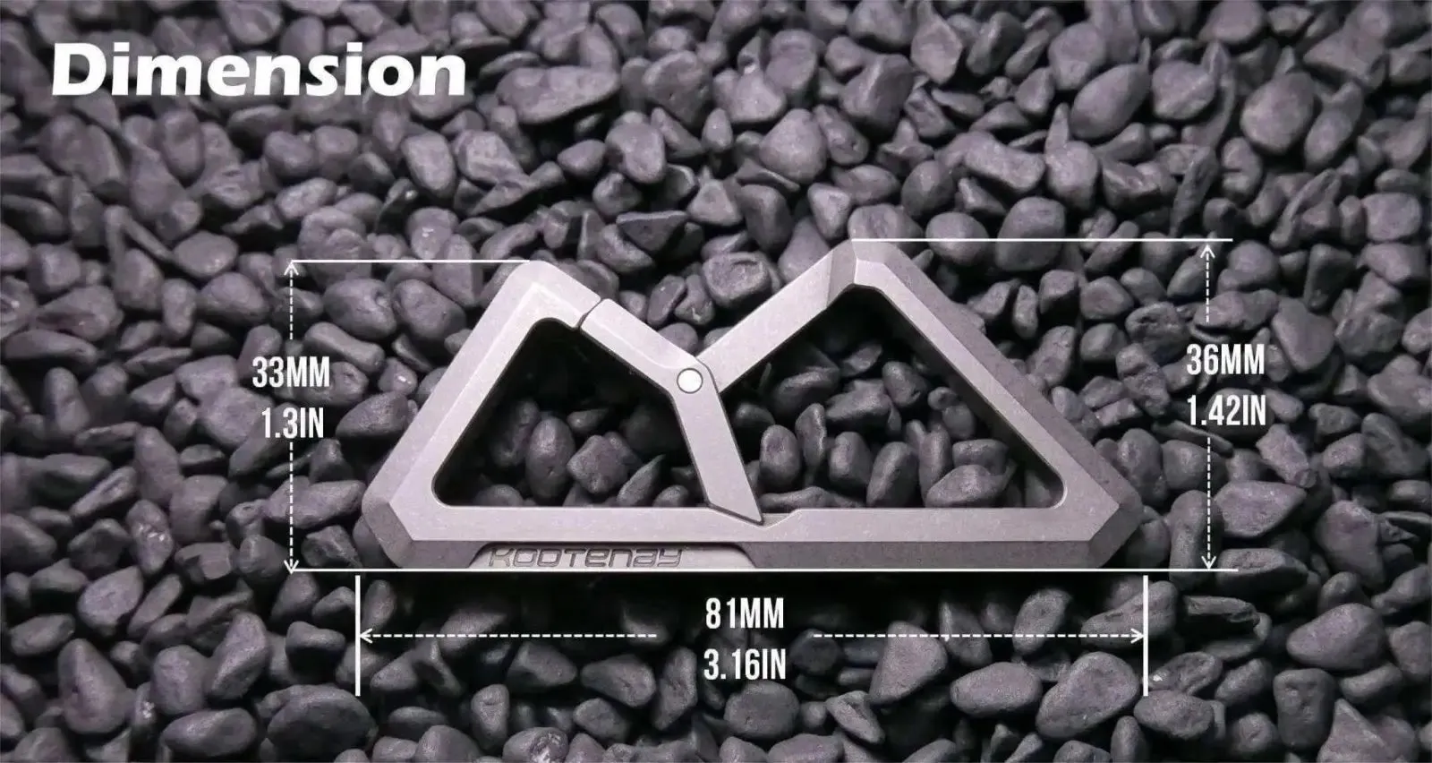 Kootenay Titanium Carabiner With Back Clip