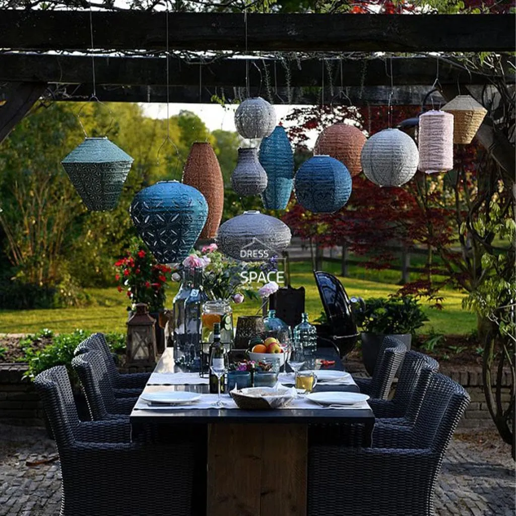 Lace Tulip 20 - Green - Solar Lantern