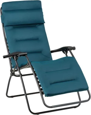 Lafuma Futura Air Comfort Zero Gravity Recliner,Alloy Steel (Coral Blue) Padded Folding Outdoor Reclining Chair