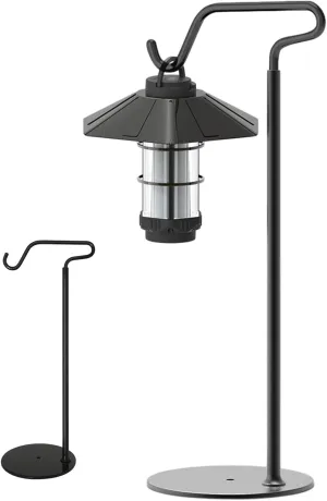 Lantern Stands Outdoor - Folding Lamp Stand Lantern Pole Camping Lightweight Height Adjustable Portable Lantern Pole Camping for Picnic, Hiking, Fishing Black